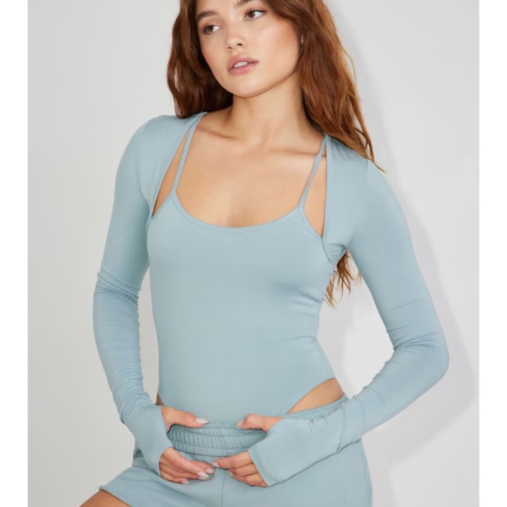 Garage Sky Blue Long Sleeve Top
